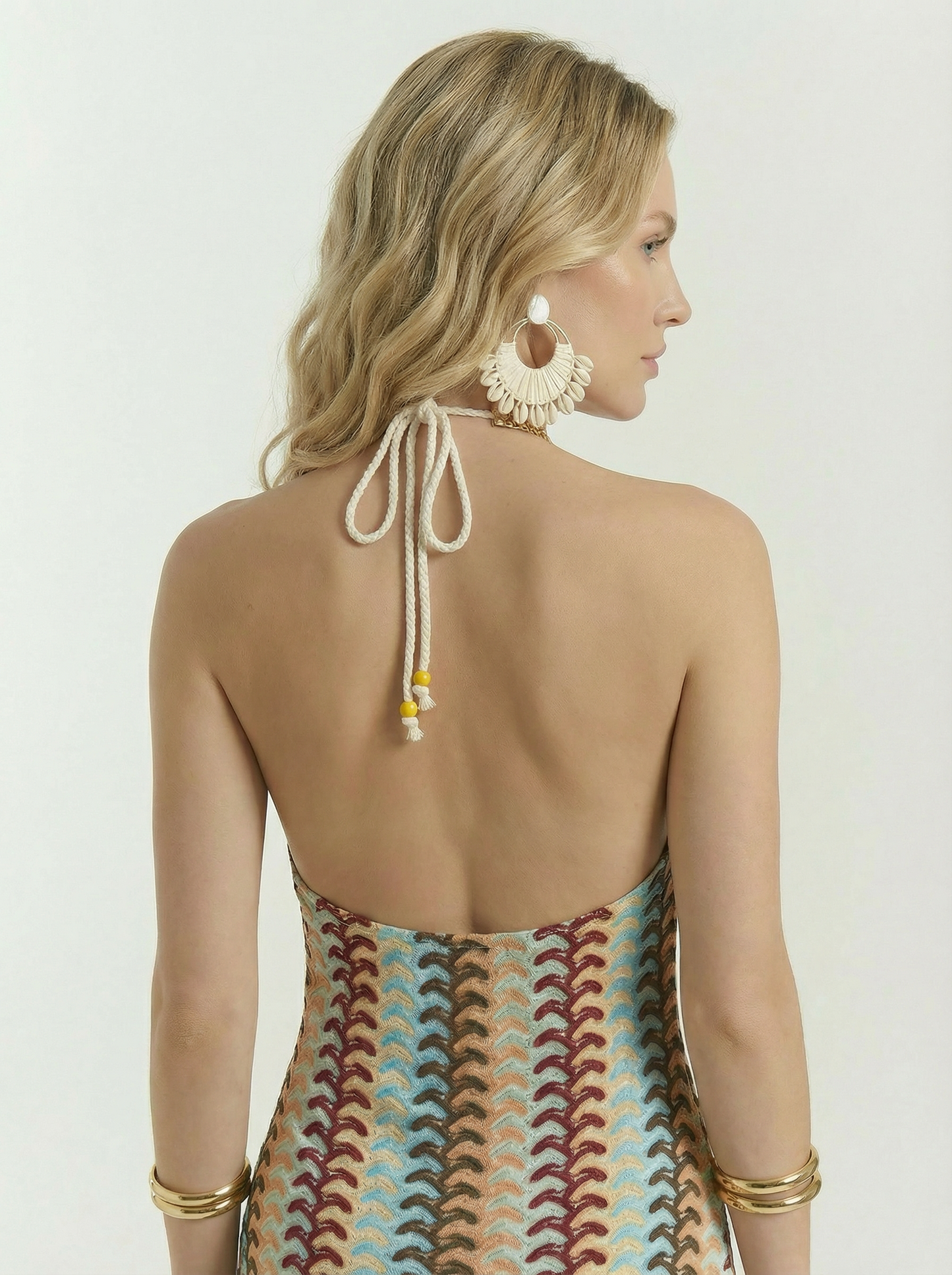 Crochet Halterneck Maxi Dress