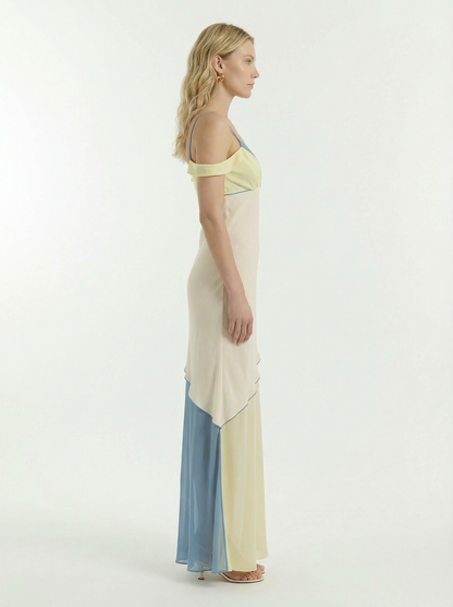 Asymmetrical Layered Maxi Dress