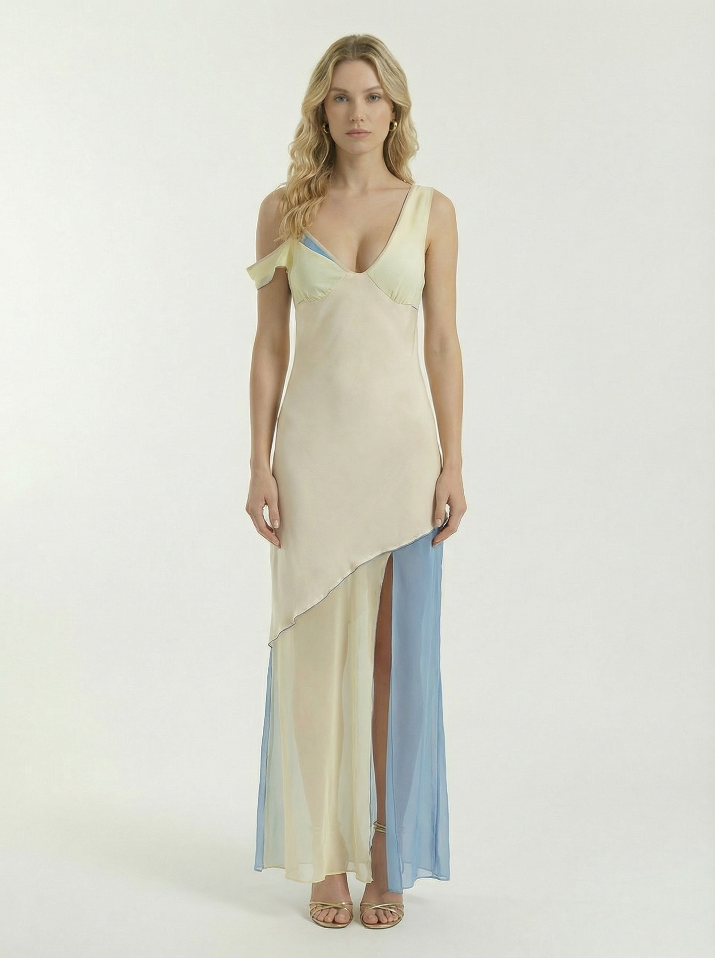 Asymmetrical Layered Maxi Dress